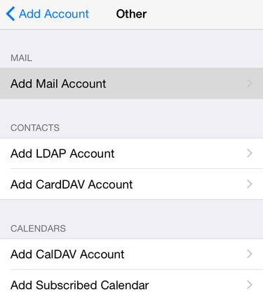 Add Mail Account